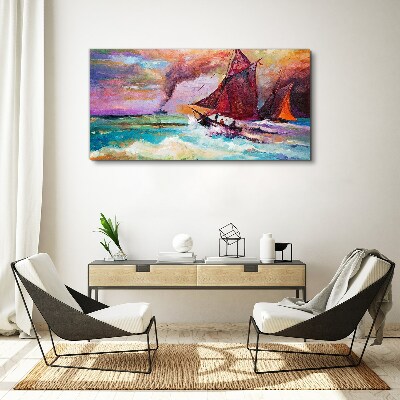 Sea adventure in colors Canvas wall art