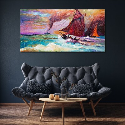 Sea adventure in colors Canvas wall art
