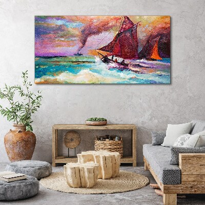 Sea adventure in colors Canvas wall art