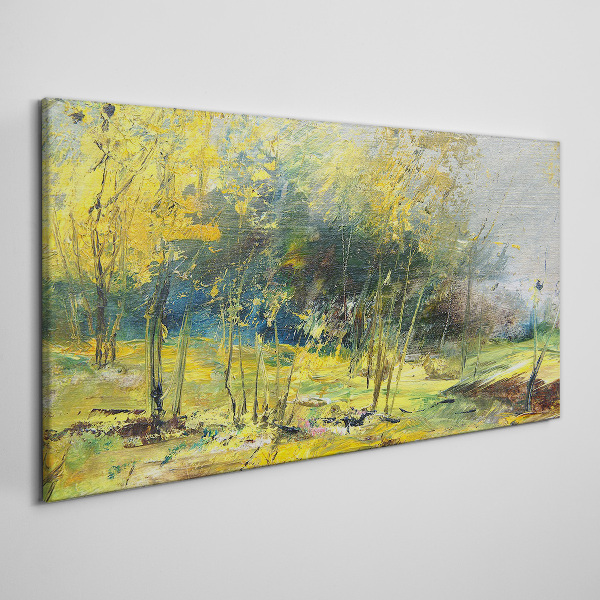 Golden autumn in the park Print on canvas