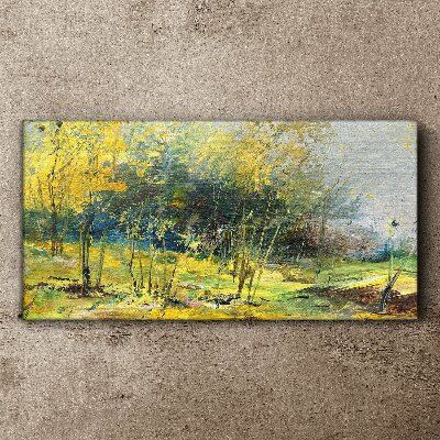 Golden autumn in the park Print on canvas