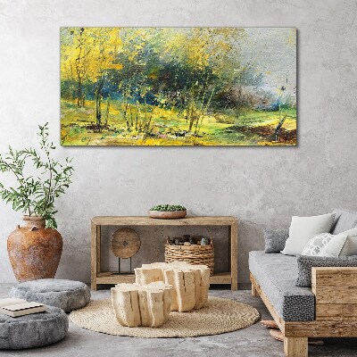 Golden autumn in the park Print on canvas