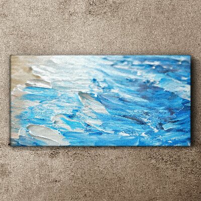 Waves in shades of blue Print on canvas