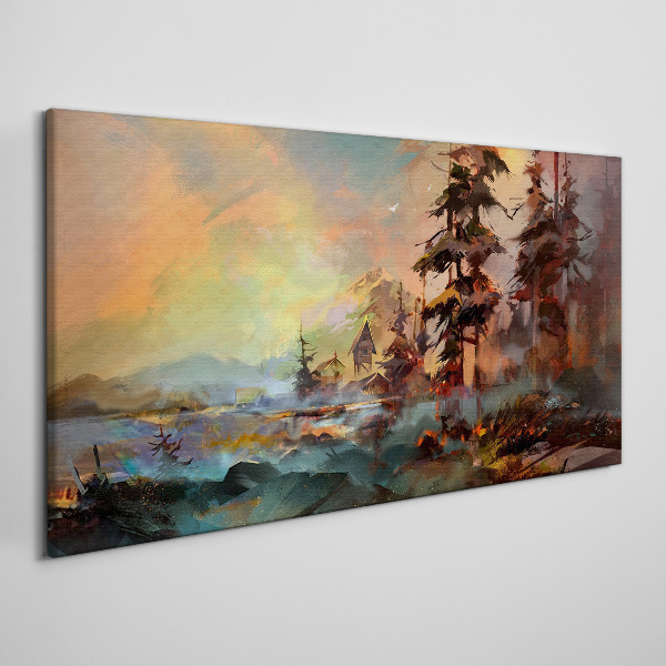 Mysterious mountain landscape Print on canvas