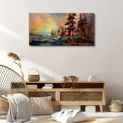 Mysterious mountain landscape Print on canvas