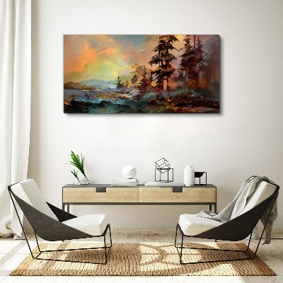 Mysterious mountain landscape Print on canvas