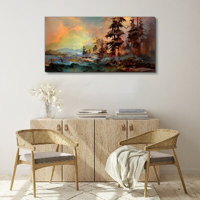 Mysterious mountain landscape Print on canvas