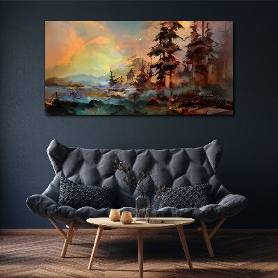Mysterious mountain landscape Print on canvas