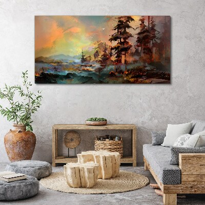 Mysterious mountain landscape Print on canvas