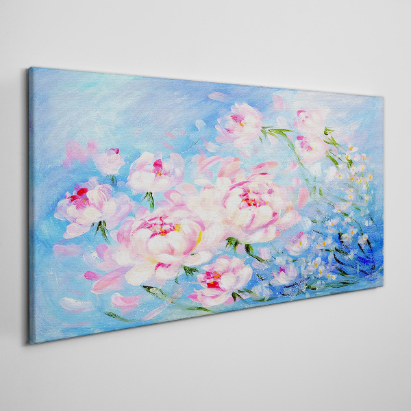 Floral harmony in blue Print on canvas