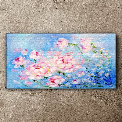 Floral harmony in blue Print on canvas