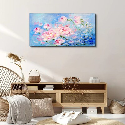 Floral harmony in blue Print on canvas
