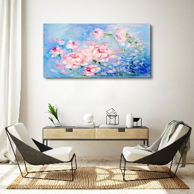 Floral harmony in blue Print on canvas