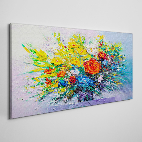 A floral arrangement in intense colours Canvas wall art