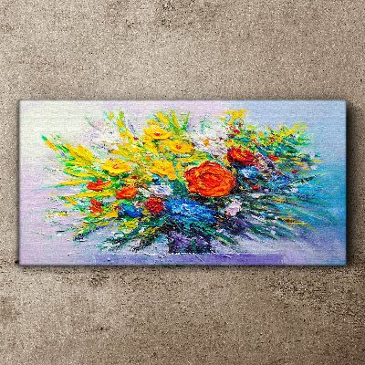 A floral arrangement in intense colours Canvas wall art