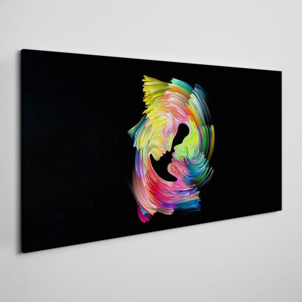 Colorful glances in the dark Canvas wall art