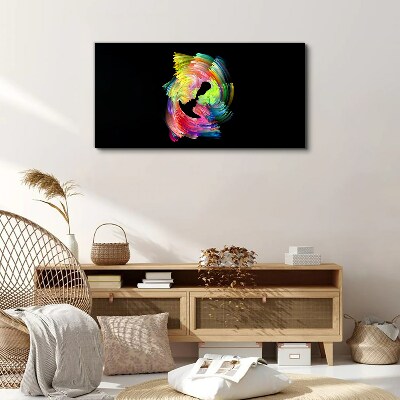 Colorful glances in the dark Canvas wall art