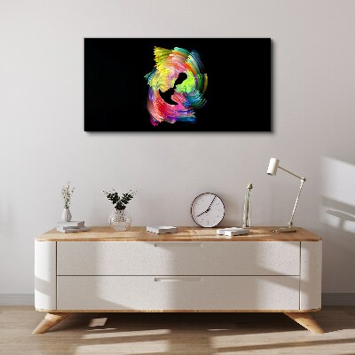 Colorful glances in the dark Canvas wall art