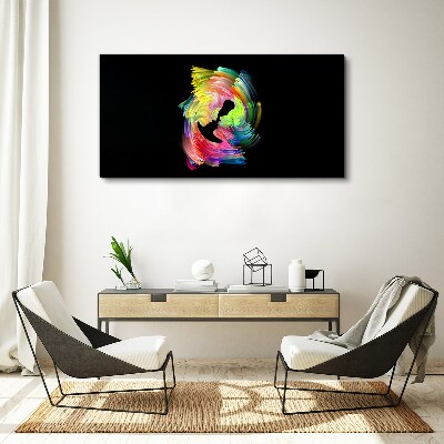 Colorful glances in the dark Canvas wall art