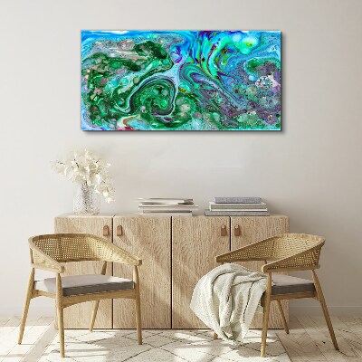 Ocean waves of colors Canvas wall art