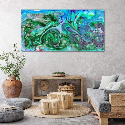 Ocean waves of colors Canvas wall art
