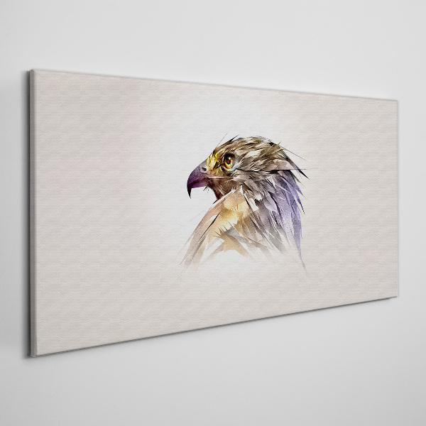Portrait of an eagle in delicate shades Print on canvas