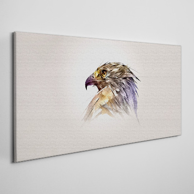 Portrait of an eagle in delicate shades Print on canvas