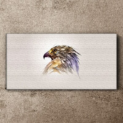 Portrait of an eagle in delicate shades Print on canvas