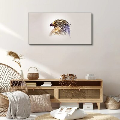 Portrait of an eagle in delicate shades Print on canvas