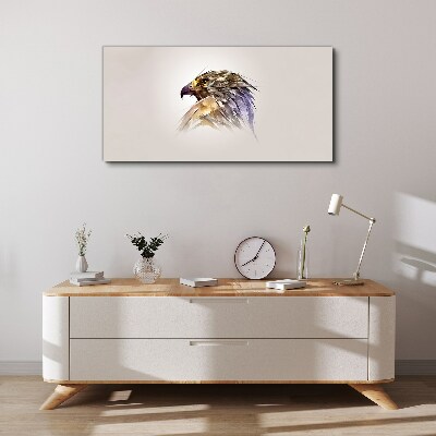 Portrait of an eagle in delicate shades Print on canvas