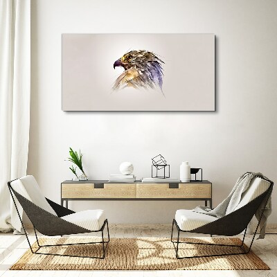 Portrait of an eagle in delicate shades Print on canvas