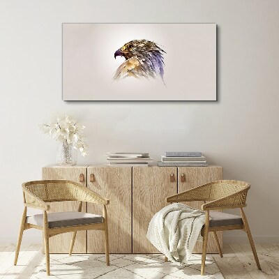 Portrait of an eagle in delicate shades Print on canvas