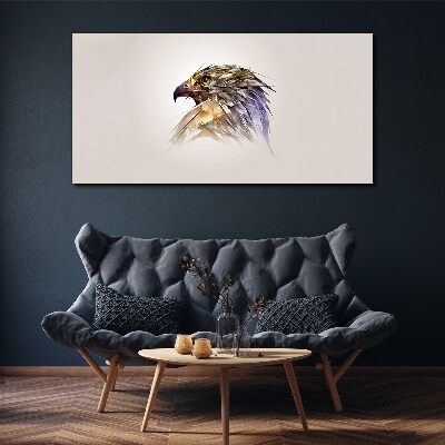 Portrait of an eagle in delicate shades Print on canvas