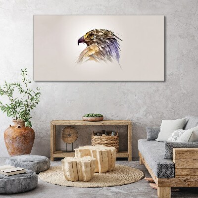 Portrait of an eagle in delicate shades Print on canvas