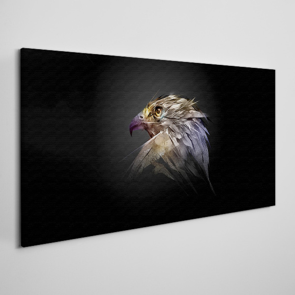 Portrait of an eagle in an abstract form Canvas wall art
