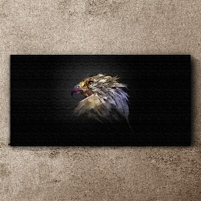 Portrait of an eagle in an abstract form Canvas wall art