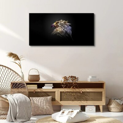 Portrait of an eagle in an abstract form Canvas wall art