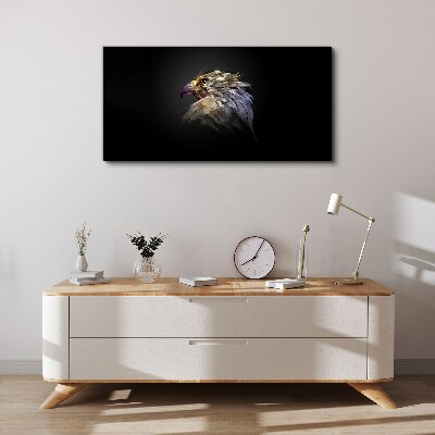 Portrait of an eagle in an abstract form Canvas wall art
