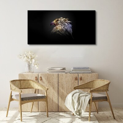 Portrait of an eagle in an abstract form Canvas wall art