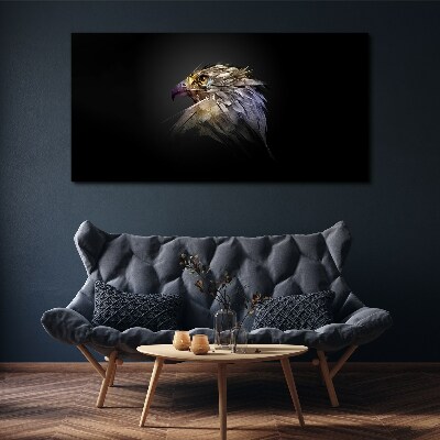 Portrait of an eagle in an abstract form Canvas wall art