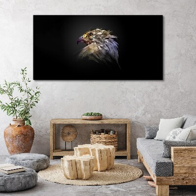 Portrait of an eagle in an abstract form Canvas wall art