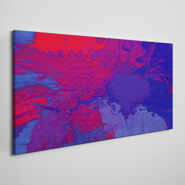 A wave of colors in purple and blue Canvas wall art