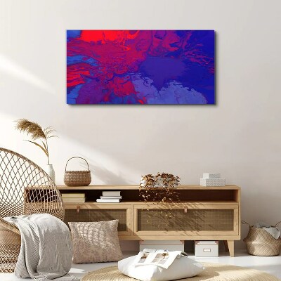 A wave of colors in purple and blue Canvas wall art