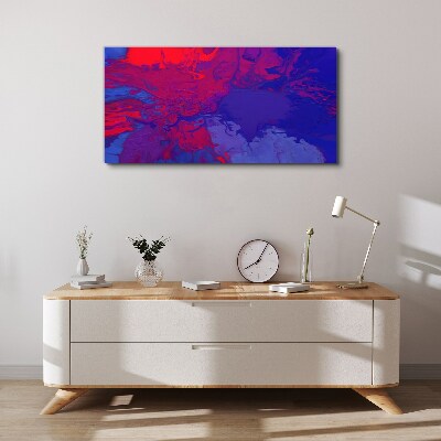 A wave of colors in purple and blue Canvas wall art