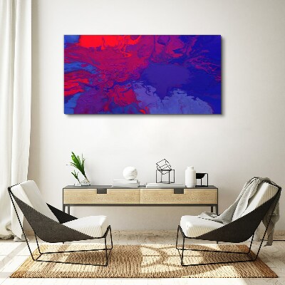 A wave of colors in purple and blue Canvas wall art