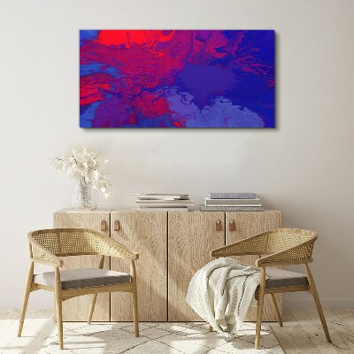 A wave of colors in purple and blue Canvas wall art