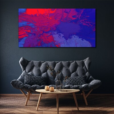 A wave of colors in purple and blue Canvas wall art