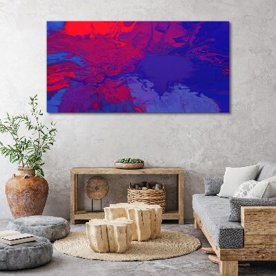 A wave of colors in purple and blue Canvas wall art
