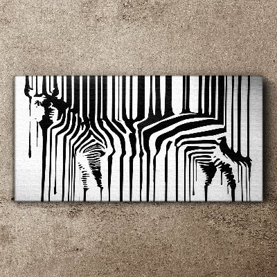 Distorted faces in black and white Print on canvas
