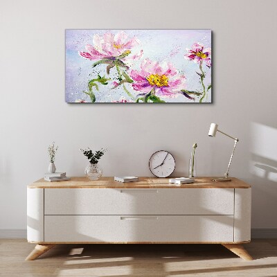 Floral dreams in pastel tones Canvas wall art